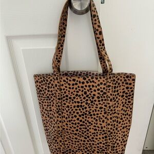 Animal print tote bag